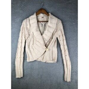 Free People ivory part wool cardigan